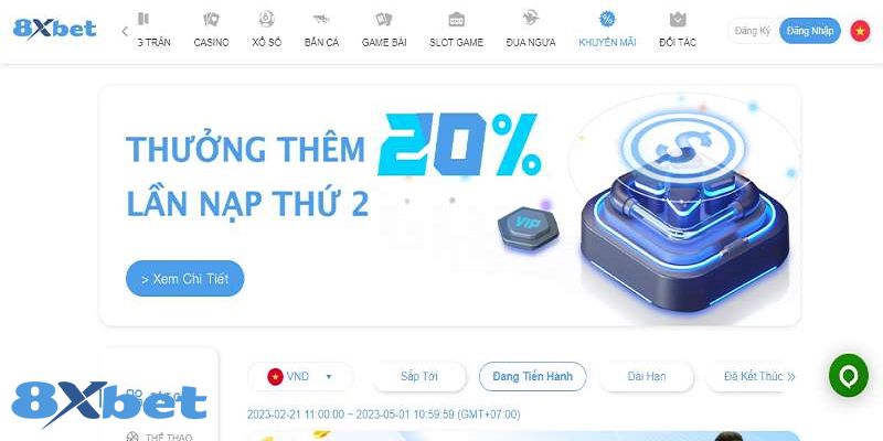 Chỉ áp dụng cho tài khoản hội viên tại 8XBET